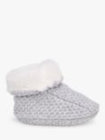 The Little Tailor Baby Plush Knit Booties, Grey