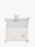 The Little Tailor Baby Knitted Bear Blanket Comforter, Cream/Grey