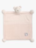 The Little Tailor Baby Knitted Bear Blanket Comforter, Pink