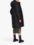 Whistles Tessa Hooded Longline Coat, Black