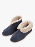 Celtic & Co. Sheepskin Soft Sole Bootee Slippers, Blue Iris