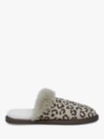 Celtic & Co. Leopard Print Sheepskin Turnback Mules