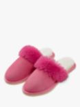 Celtic & Co. TurnBack Sheepskin Mule Slippers, Raspberry