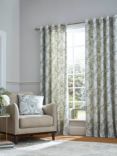 Laura Ashley Parterre Pair Lined Eyelet Curtains