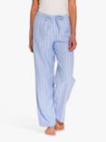 British Boxers Westwood Stripe Brushed Cotton Pyjama Trousers, Blue