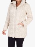 Chesca Bonfire Embroidered Quilted Coat, Cream