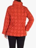 Chesca Bonfire Embroidered Quilted Coat, Burnt Orange