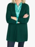 Pure Collection Gassato Cashmere Swing Cardigan, Forest Green