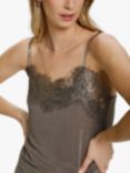 Soaked In Luxury Clara Lace Trim Camisole, Brindle
