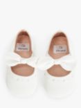 John Lewis Baby Bow Bar Shoes, White