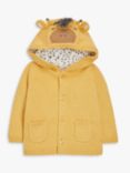 John Lewis Baby Giraffe Hood Knit Jacket, Yellow