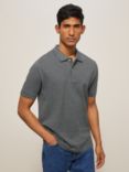 John Lewis Supima Cotton Jersey Polo Shirt, Charcoal Melange