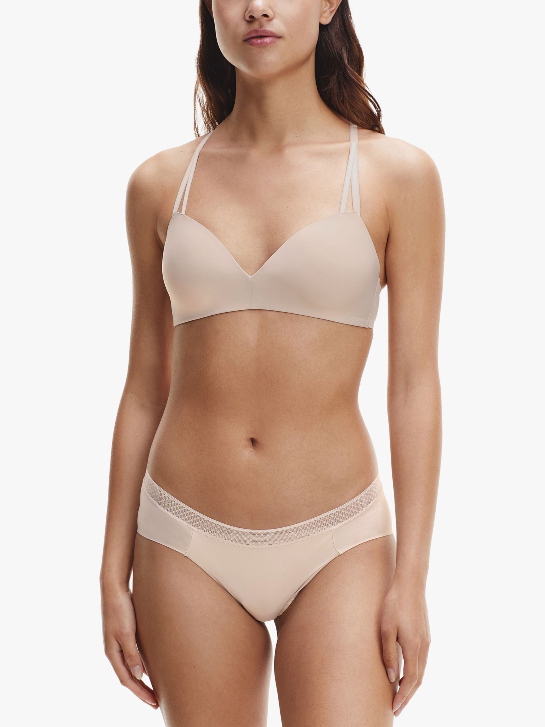 Womens Calvin Klein beige Seductive Comfort Bikini Briefs