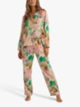 Playful Promises Alja Horvat Abstract Print Satin Pyjama Bottoms, Multi