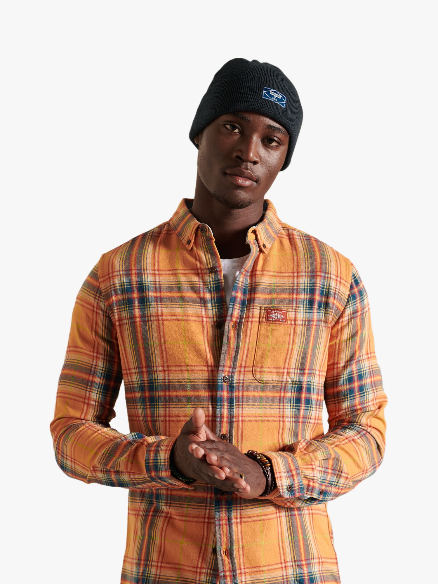 bicycle grill compliance Superdry Organic Cotton Heritage Lumberjack Check Shirt, Sunset Check at  John Lewis & Partners