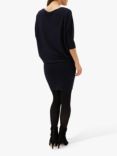 Phase Eight Becca Batwing Knitted Dress, Navy