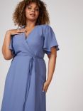 Rewritten Florence V-Neck Wrap Bridesmaid Dress, Bluebell