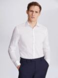 Moss Slim Double Cuff Stretch Shirt, White