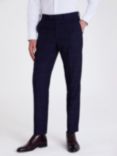 Moss Slim Check Suit Trousers, Navy/Black