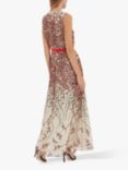 Gina Bacconi Griet Embroidered Maxi Dress, Red/Black