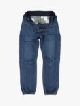 Polarn O. Pyret Kids' GOTS Organic Cotton Loose Jeans, Blue Denim