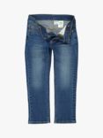 Polarn O. Pyret Kids' GOTS Organic Cotton Regular Jeans, Blue Denim