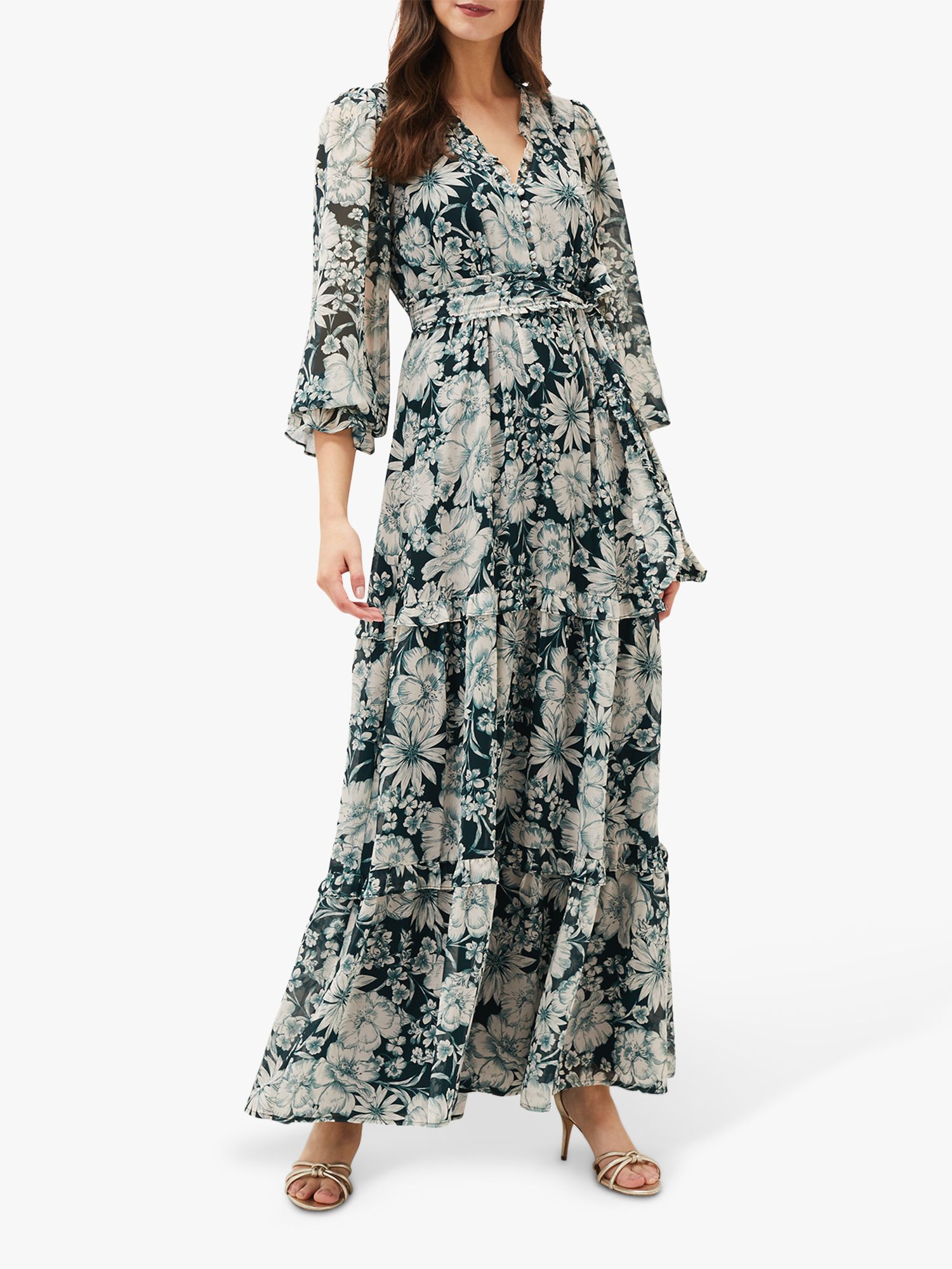 Phase Eight Indiana Floral Print Maxi ...