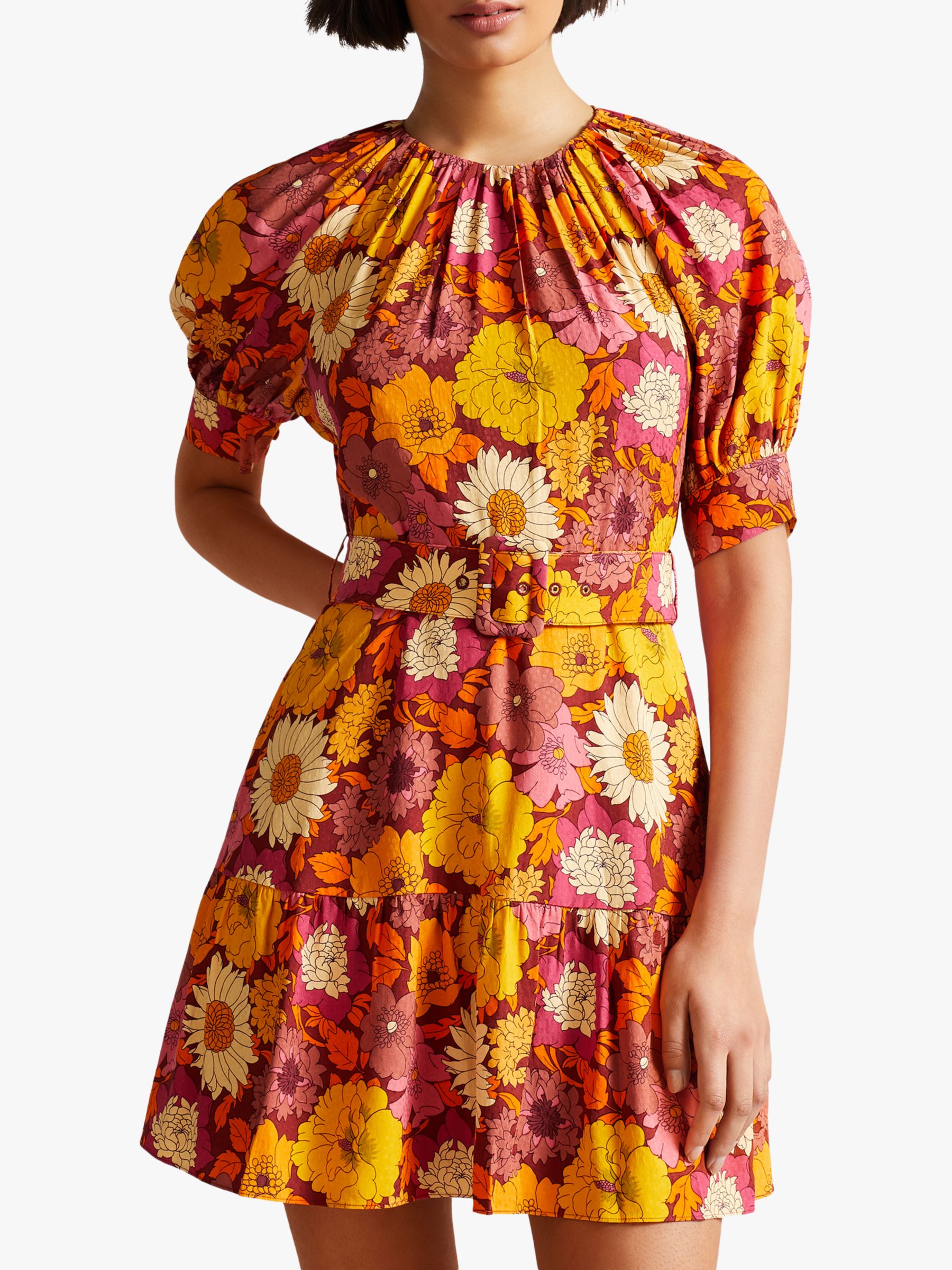 Ted Baker Patti Floral Mini Dress, Red ...