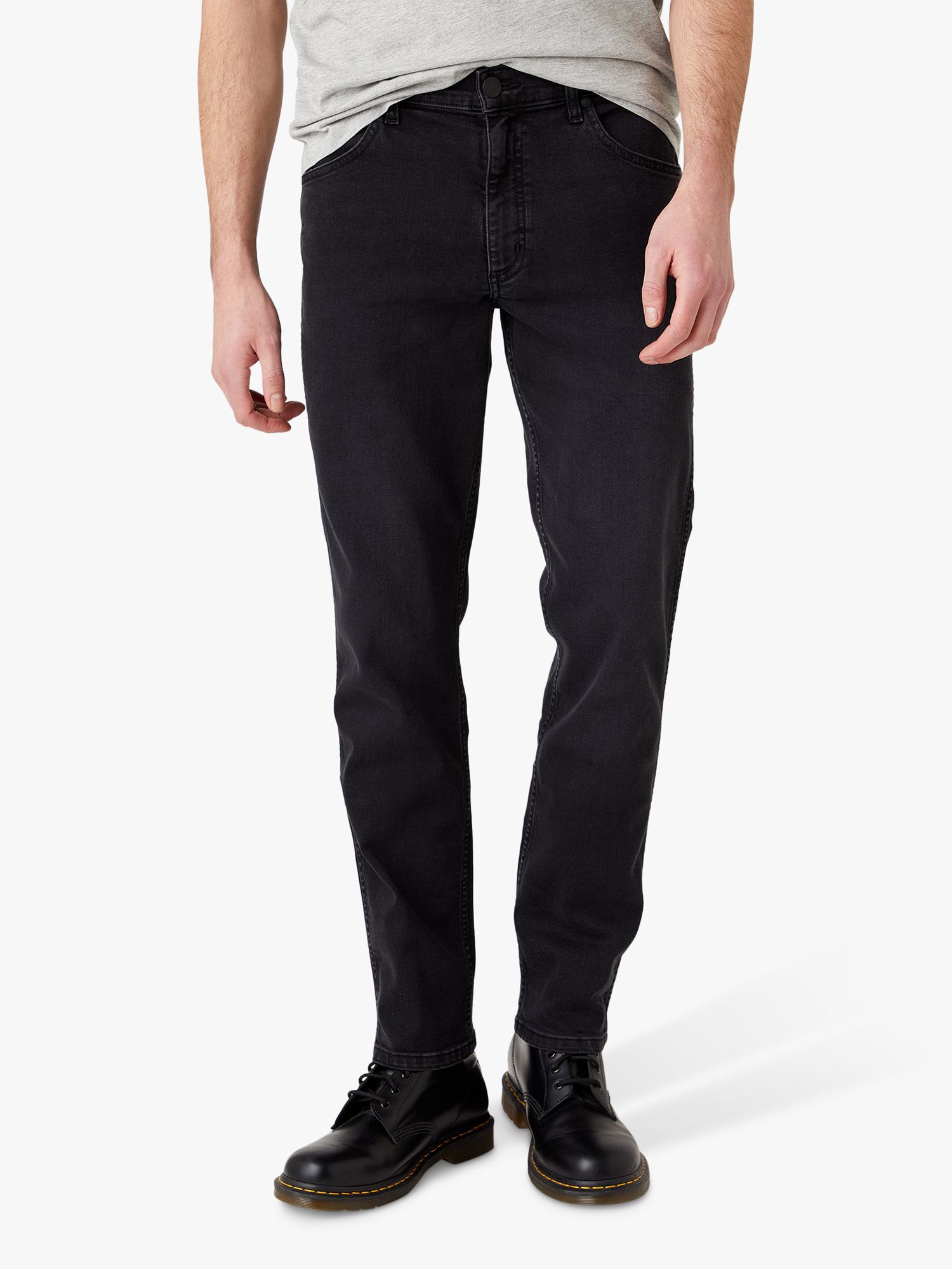 Wrangler Greensboro Slim Fit Denim Jeans, Black at John Lewis & Partners