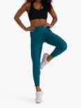 Wolf & Whistle Wet Look Croc Leggings, Teal