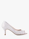 Paradox London Chester Glitter Kitten Heel Peep Toe Shoes