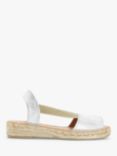 John Lewis Kalley Leather Espadrille Sandals, Silver