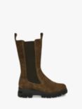 Celtic & Co. Suede Chunky Tall Chelsea Boots, Tanners Brown