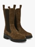 Celtic & Co. Suede Chunky Tall Chelsea Boots, Tanners Brown