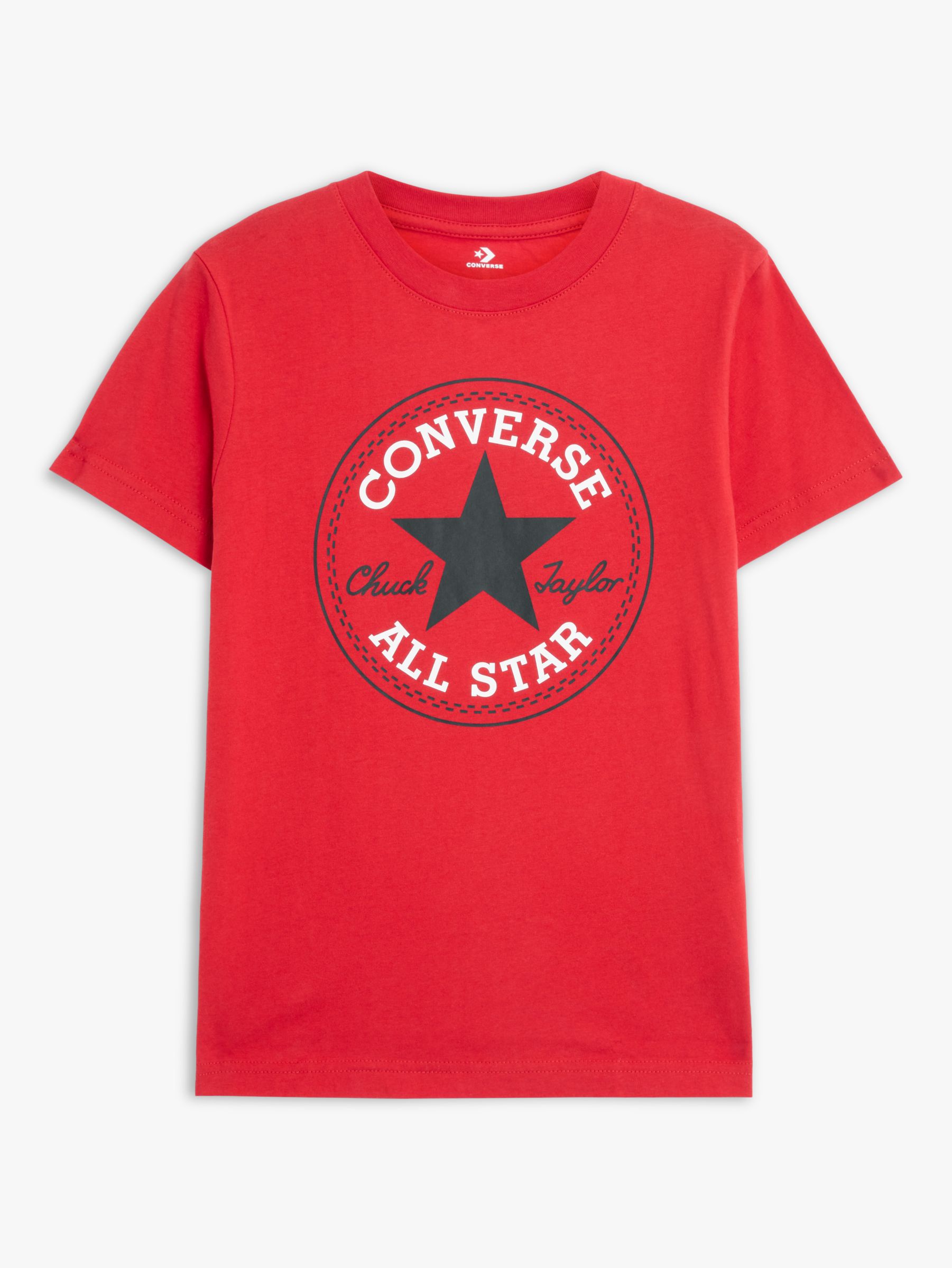 Converse Kids' Chuck Logo Patch T-Shirt, Red John Lewis &
