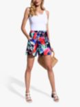 HotSquash Abstract Luxe Crepe Shorts, Summer Fiesta
