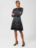 Hobbs Jodie Knitted Dress, Black/Multi