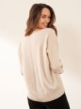 Truly Richmond Round Neck Jumper, Cream