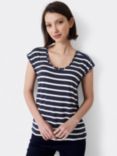 Crew Clothing Striped T-Shirt, Navy, Navy