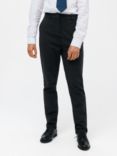 John Lewis Adjustable Waist Jersey Slim School Trousers, Black