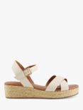 Dune Linnie Leather Espadrille Flatform Sandals