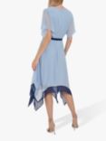 Gina Bacconi Valia Handkerchief Chiffon Dress, Nordic Blue