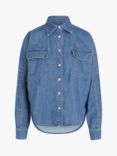 BLANCHE Dolly Bat Denim Shirt, Vintage Blue