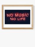 EAST END PRINTS Limbo and Ginger 'No Music No Life' Framed Print