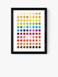 EAST END PRINTS Limbo and Ginger 'Colour Chart' Framed Print