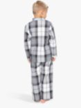 Cyberjammies Kids' Samuel Check Print Pyjamas, Grey