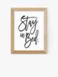 EAST END PRINTS Honeymoon Hotel 'Stay In Bed' Framed Print
