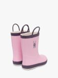 Roarsome Kids' Hop Bunny Wellington Boots, Light Pink