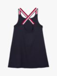Tommy Hilfiger Kids' Organic Cotton Core Signature Strappy Dress, Desert Sky