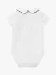 Trotters Thomas Brown Baby Milo Piped Short Sleeve Jersey Bodysuit